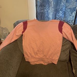 Pink striped back out long sleeve shirt